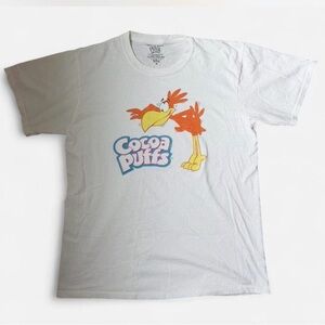 Cocoa Puffs Cartoon Logo White Graphic Tee